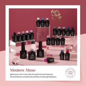 beetles Gel Nail Polish Set showcasing pink and black shades