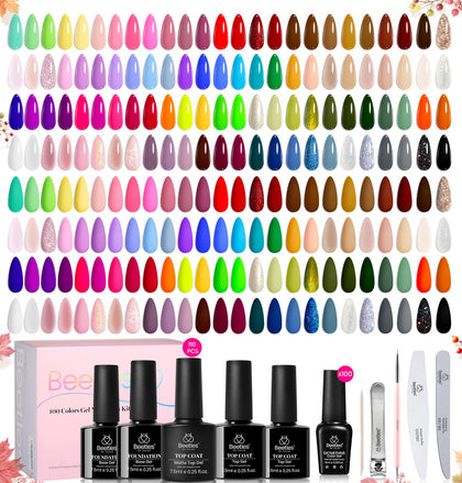 beetles Gel Nail Polish Set with 100 colours front view