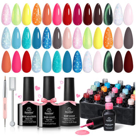 beetles Gel Nail Polish Set with 20 vibrant colours and accessories