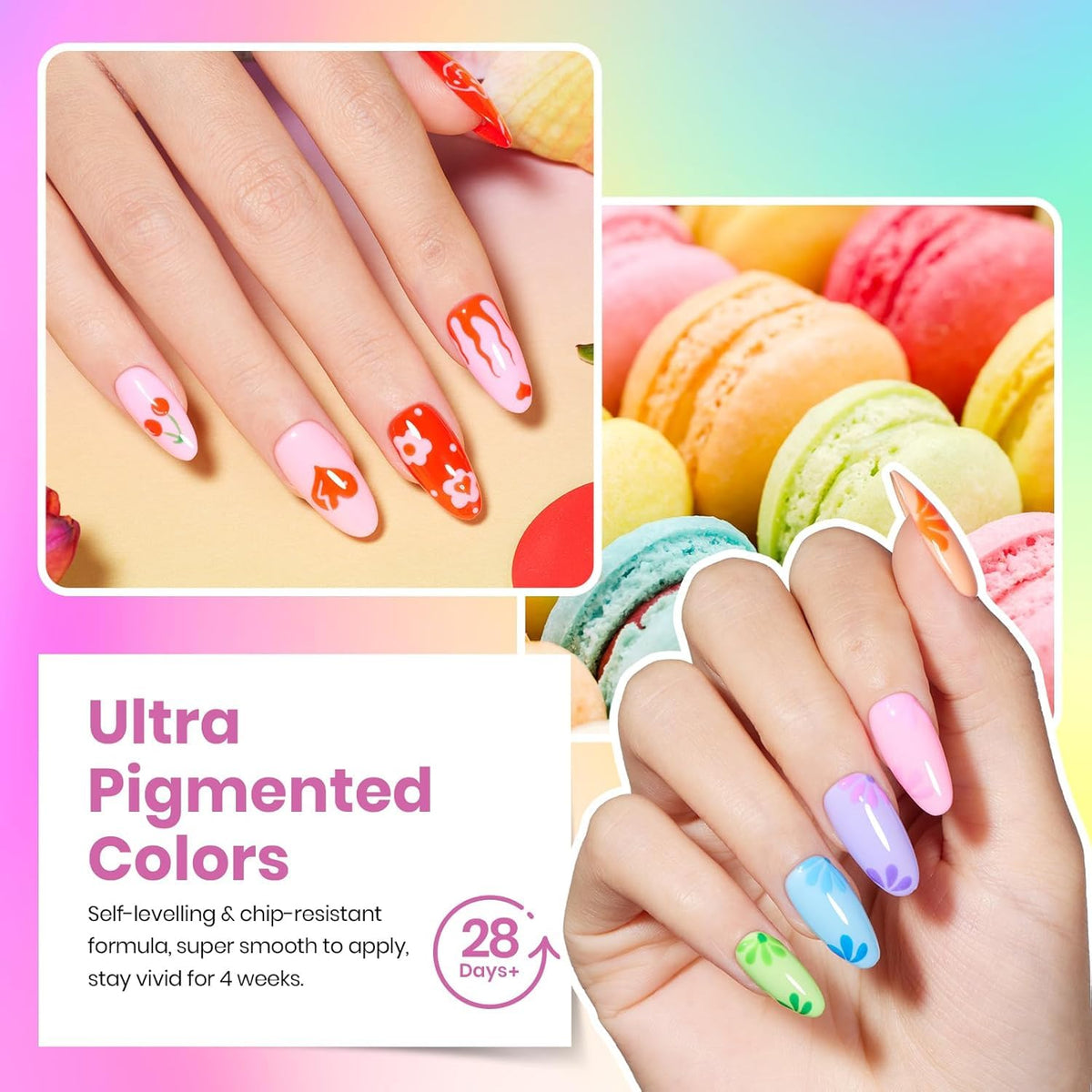 beetles Gel Nail Polish Set with base and top coats