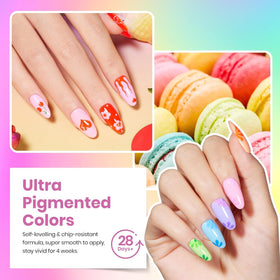 beetles Gel Nail Polish Set with base and top coats
