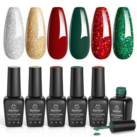 beetles Gel Nail Polish Set with six vibrant shades in packaging