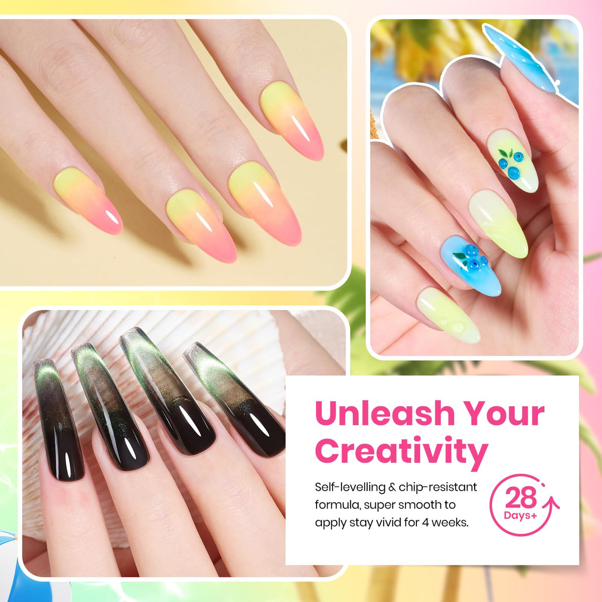 beetles Gel Nail Polish vibrant neon colours