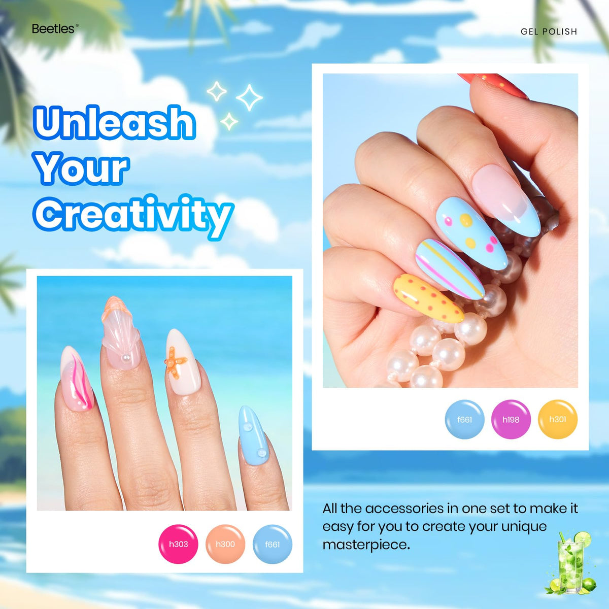 beetles Gel Nail Polish vibrant neon shades