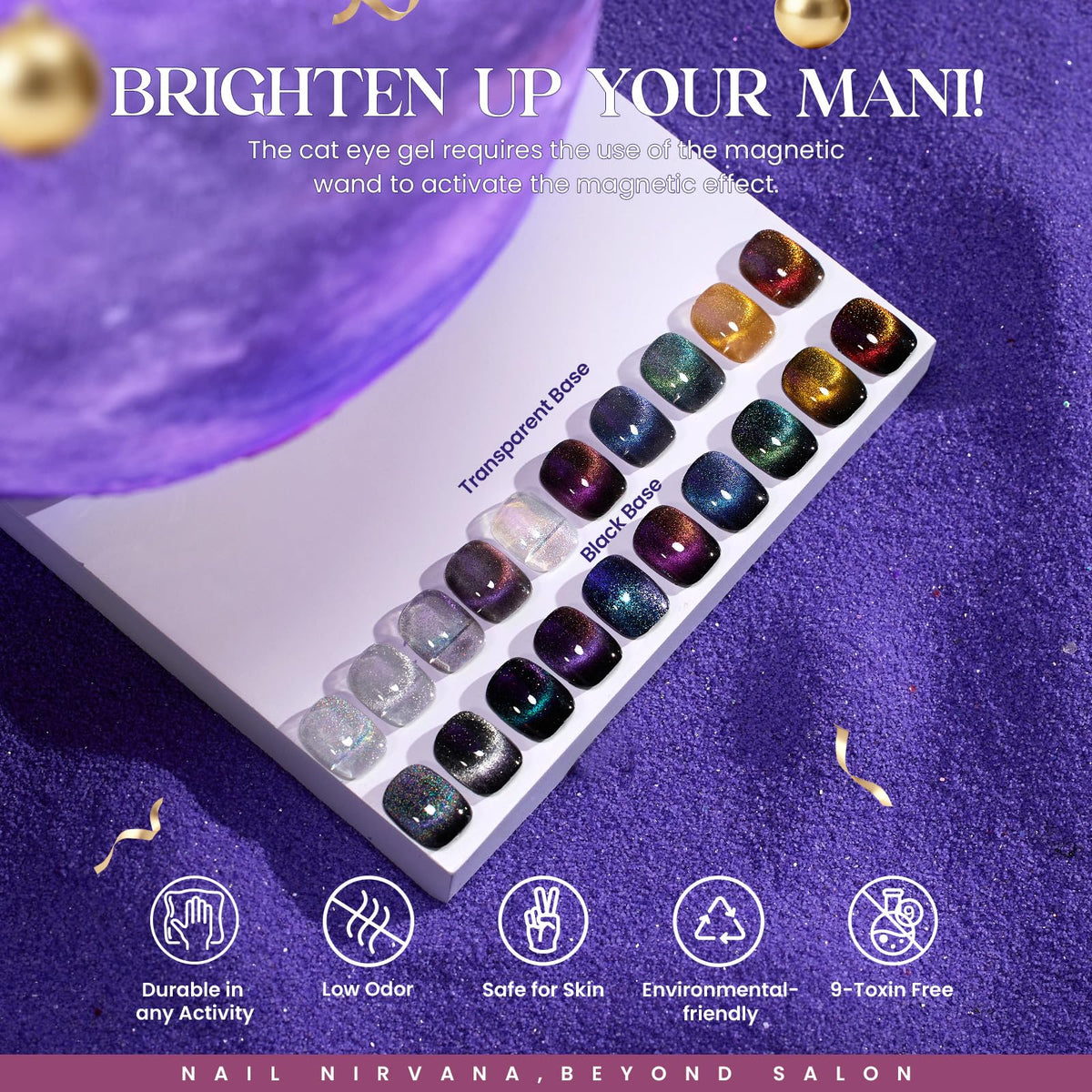beetles Gel Nail Polish with glossy top coat application