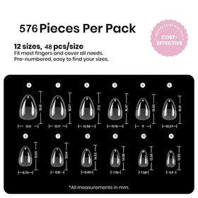 Beetles Gel Nail Tips 576Pcs set display
