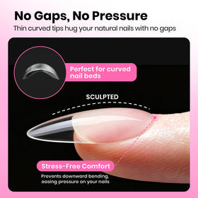 beetles Gel Nail Tips Almond close-up of tips