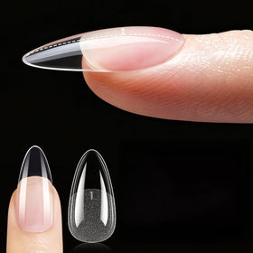 beetles Gel Nail Tips Almond Medium Curve-EX front view