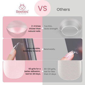 beetles Gel Nail Tips displayed with nail glue