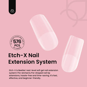 beetles Gel Nail Tips Etch-X package contents displayed
