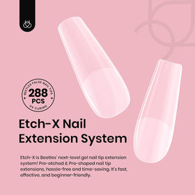 beetles Gel Nail Tips Etch-X packaging with 288 pieces