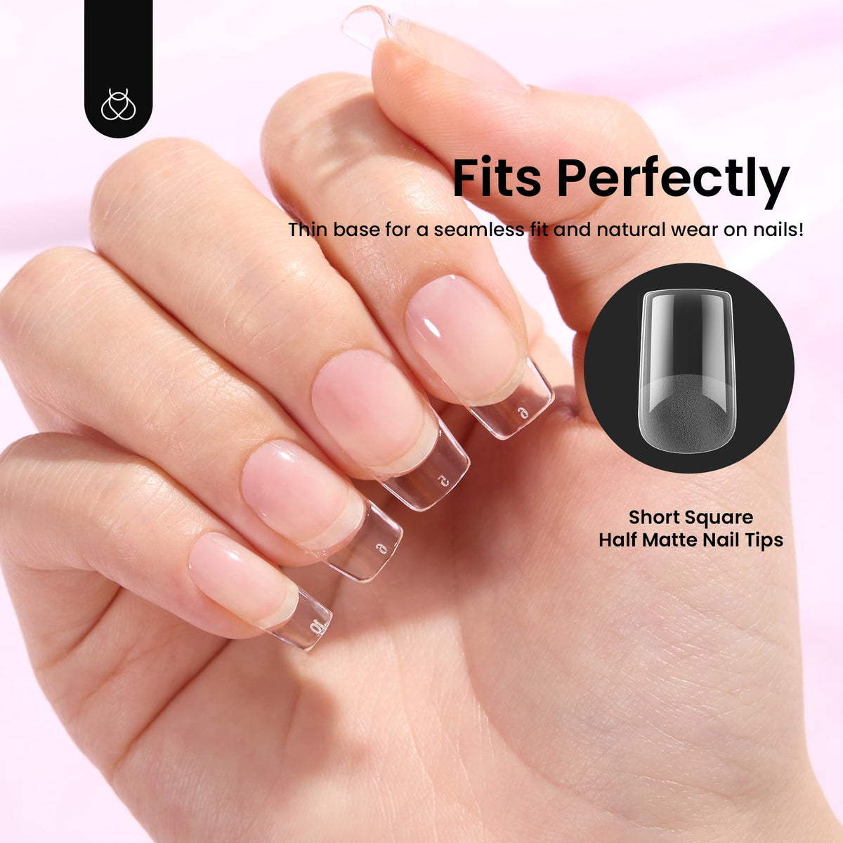 beetles Gel Nail Tips Etch-X semi-matte finish close-up