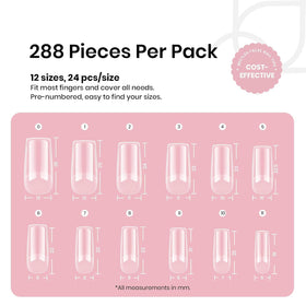 beetles Gel Nail Tips in various sizes displayed