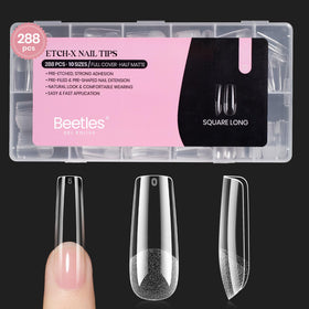 beetles Gel Nail Tips Long Square 288Pcs front view