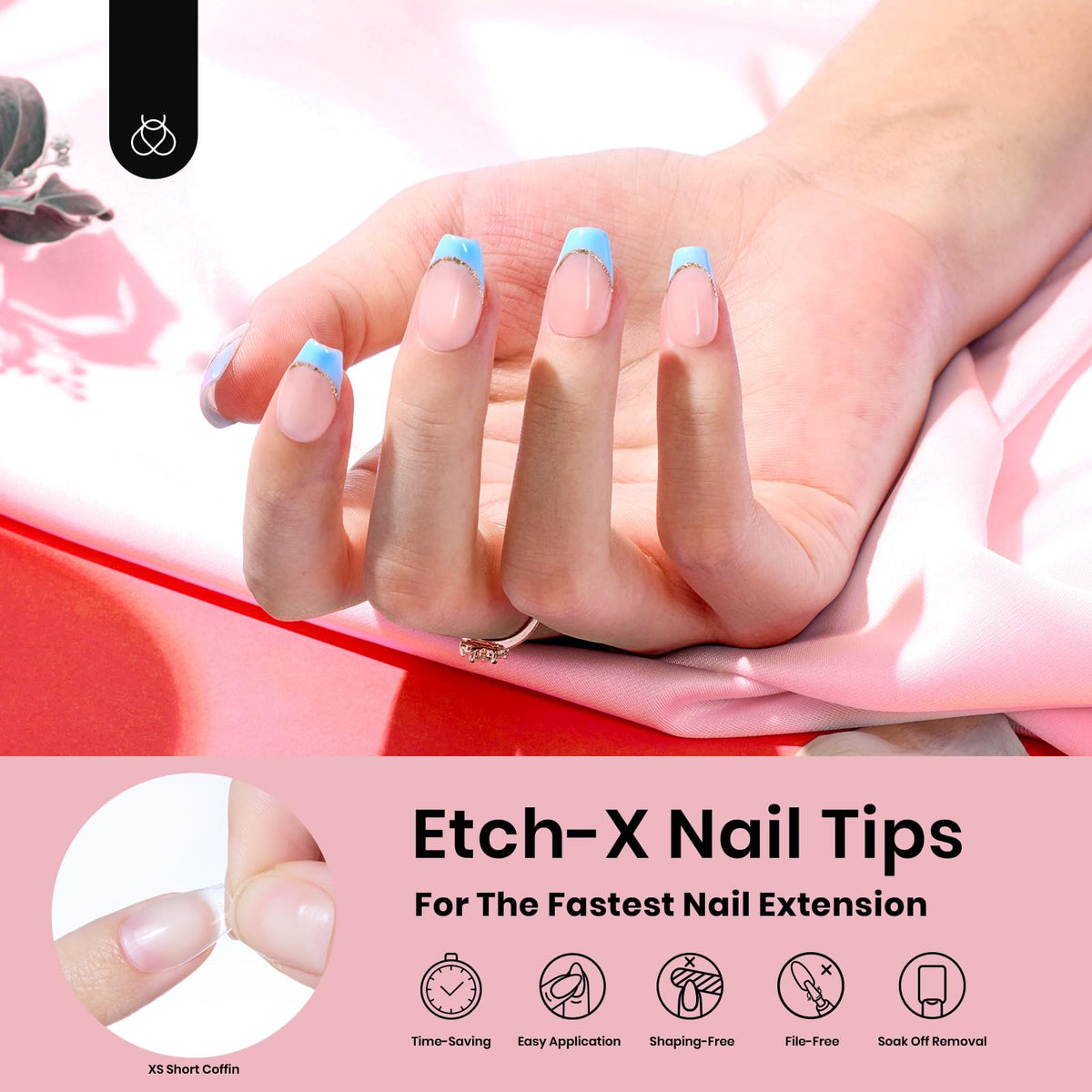 beetles Gel Nail Tips packaging with nail tips