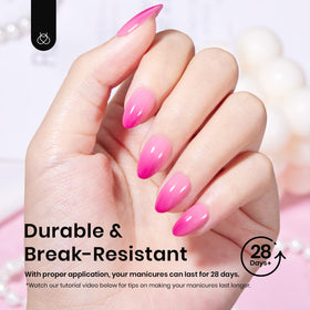 beetles Gel Nail Tips Short Almond application scene