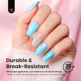 beetles Gel Nail Tips Short Coffin 576 PCS on display