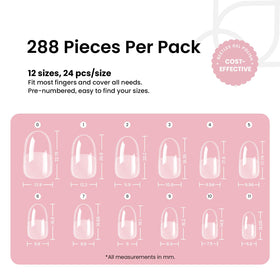 beetles Gel Nail Tips Short Oval tips with nail glue