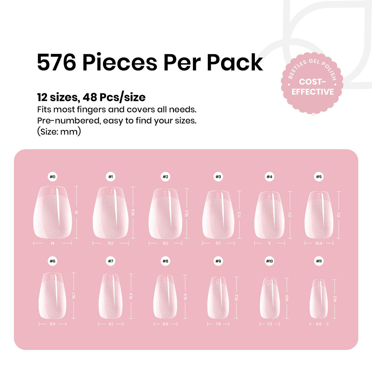 beetles Gel Nail Tips showing half matte texture