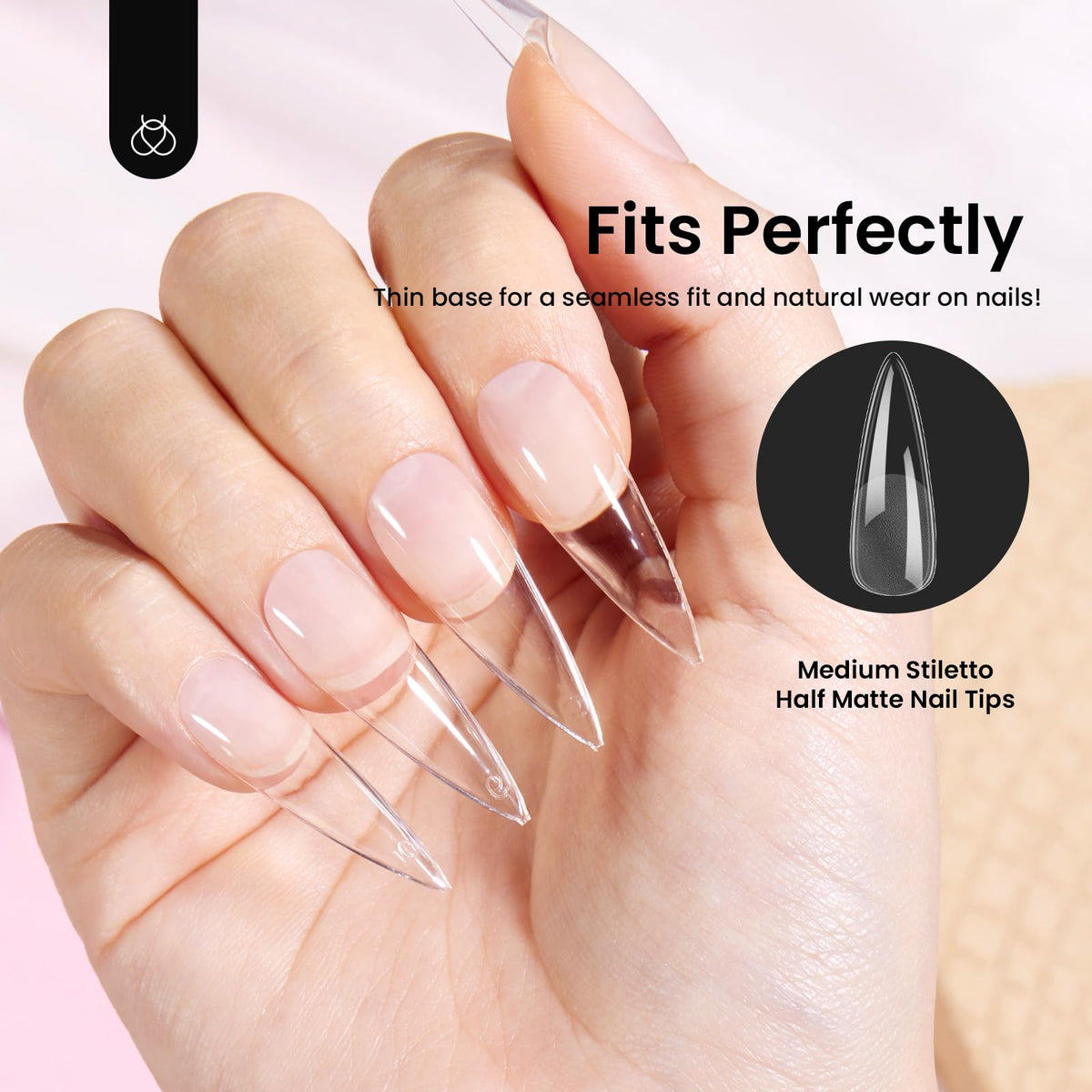 beetles Gel Nail Tips showing size markings