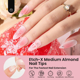 beetles Gel Nail Tips showing various sizes and shapes