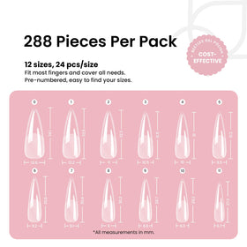 beetles Gel Nail Tips Stiletto Medium 12 sizes selection