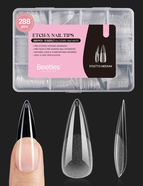 beetles Gel Nail Tips Stiletto Medium 288Pcs front view