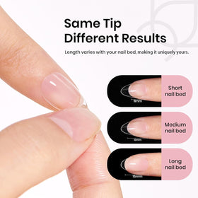 Beetles Gel Nail Tips with nail art design