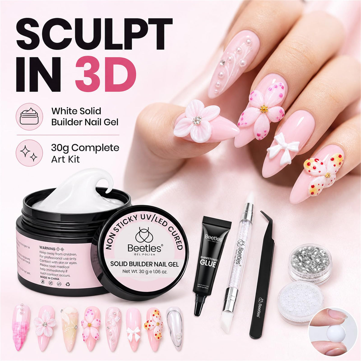 beetles Gel Polish 0.18oz rhinestones glue bottle