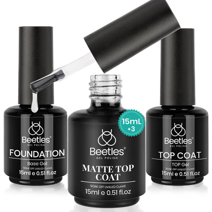 beetles Gel Polish 15ml Base Coat bottle front view