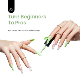beetles Gel Polish 15ML green gel nail polish Spring Buds bottle side view