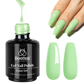 beetles Gel Polish 15ML green gel nail polish Spring Buds with base and top coat