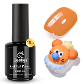 beetles Gel Polish 15ML Light Persimmon front view
