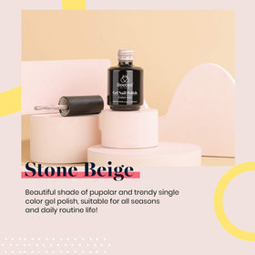 beetles Gel Polish 15ML stone beige gel polish bottle side view