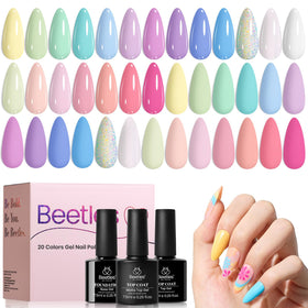 beetles Gel Polish 20 Colors set with base and top coats
