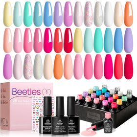 beetles Gel Polish 23-Piece Pastel Nail Kit with various gel colours