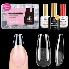 beetles Gel Polish 288pcs Medium Coffin Nail Tips front view