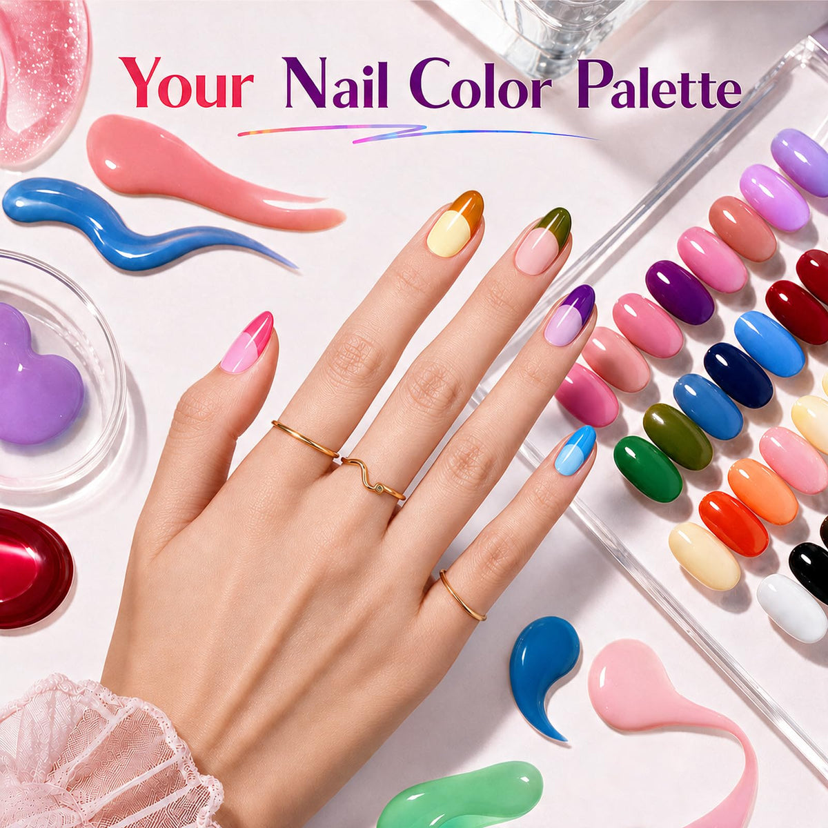 beetles Gel Polish 32 Colors Fall Set showing glossy and matte top coats