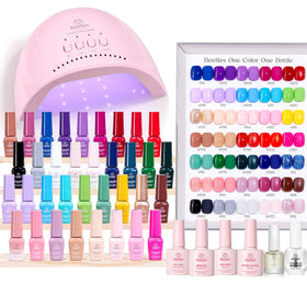 beetles Gel Polish 35 Colour Gel Nail Polish Kit with UV Light front view