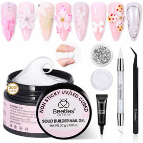 beetles Gel Polish 3D Gel Nail Art Kit with 30g white builder gel