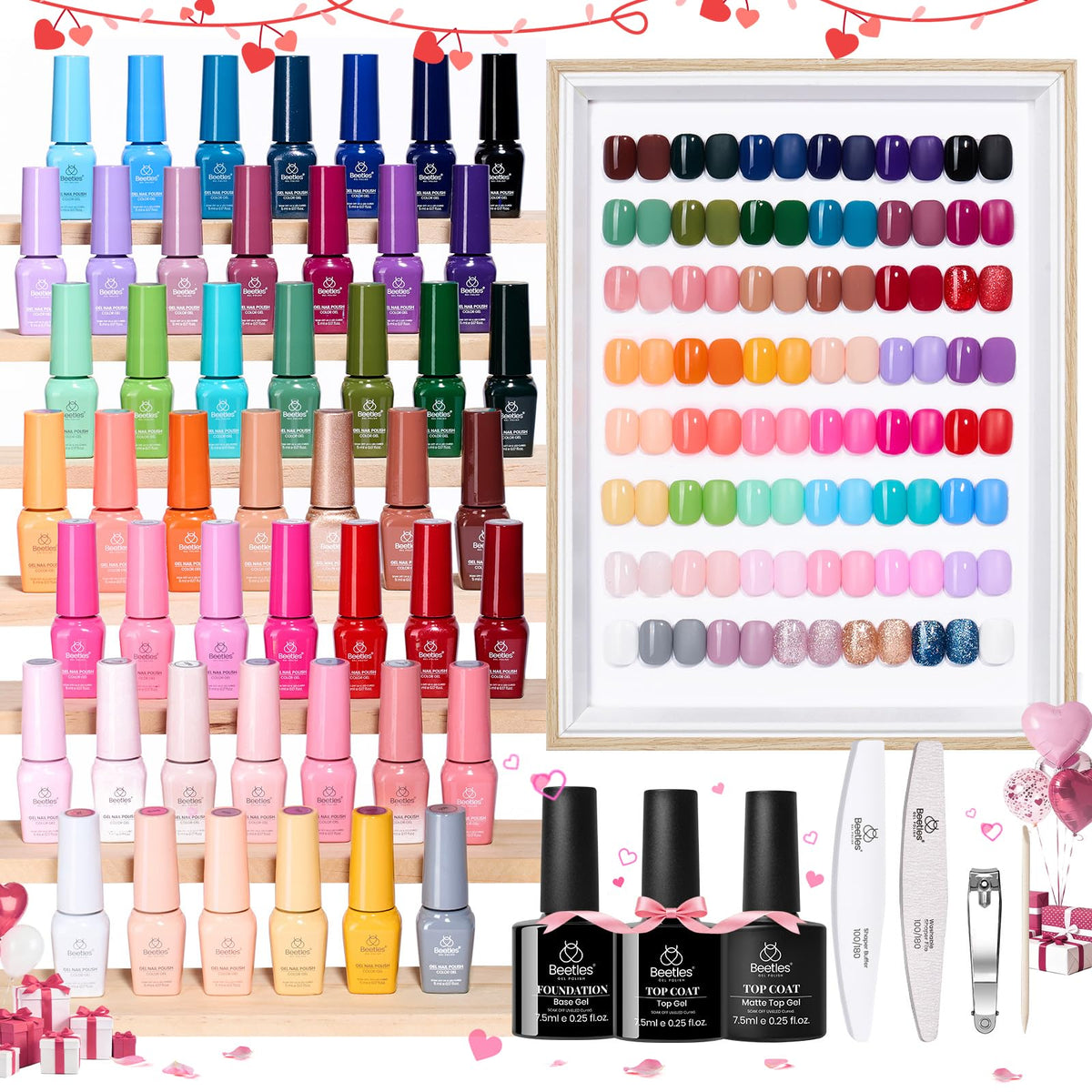 beetles Gel Polish 48 Colors Gel Nail Polish Set with various shades