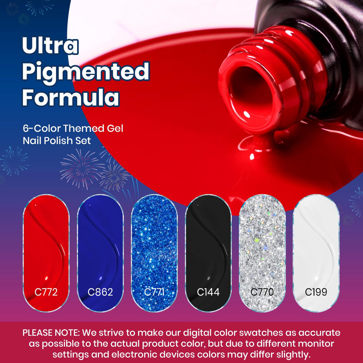 beetles Gel Polish 4th of July white gel nail polish bottle
