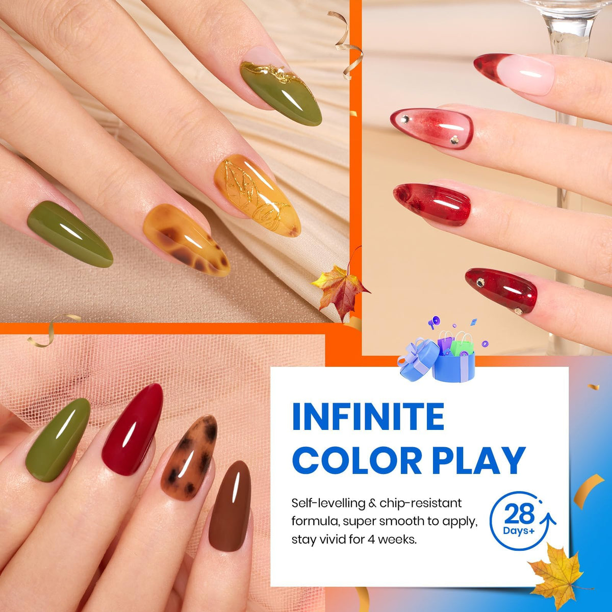 beetles Gel Polish 5 cat eye gel polish colors displayed
