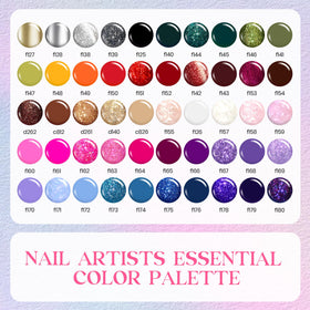 beetles Gel Polish 50 Colors Gel Liner Nail Art Polish Set close-up of brushes