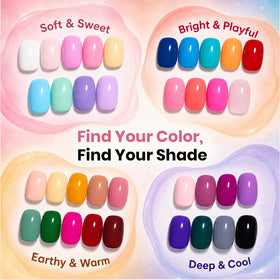 beetles Gel Polish 5ml colour bottles arranged