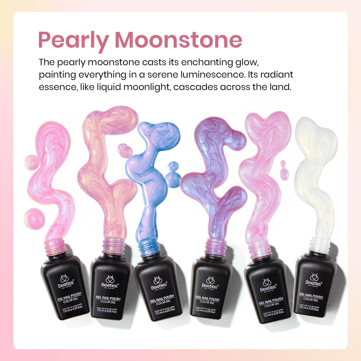 beetles Gel Polish 6 Colors Mermaid Pearl Gel Set packaging
