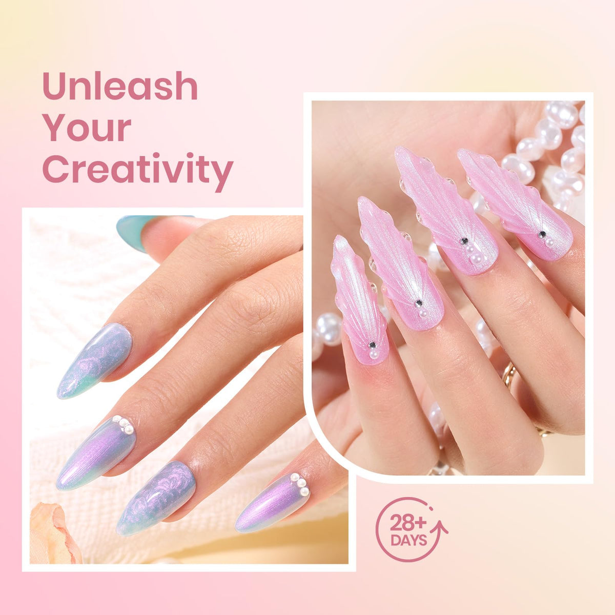 beetles Gel Polish 6 Colors Mermaid Pearl Gel Set with UV lamp