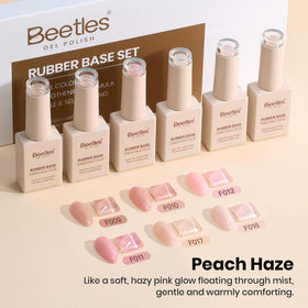 beetles Gel Polish 6 Colors Rubber Base Gel Nail Polish packaging