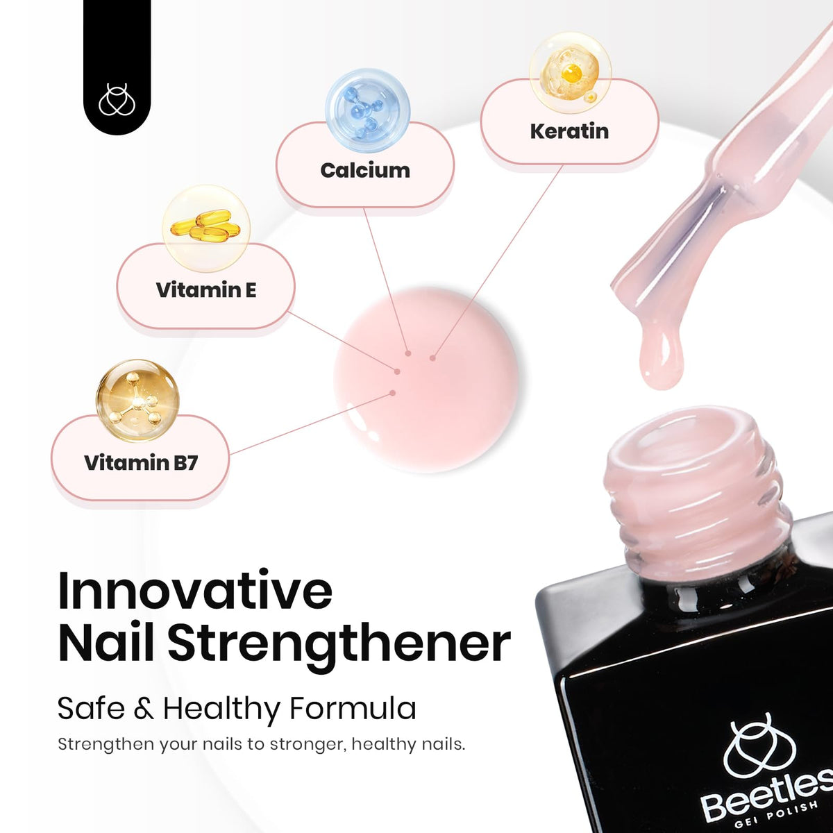 beetles Gel Polish 6 Colours Rubber Base Gel Nail Polish bottles in various colours
