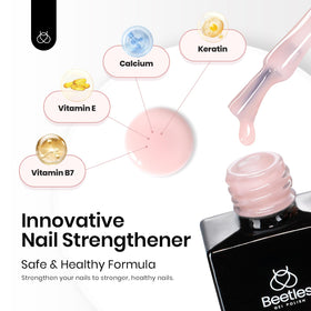 beetles Gel Polish 6 Colours Rubber Base Gel Nail Polish bottles in various colours